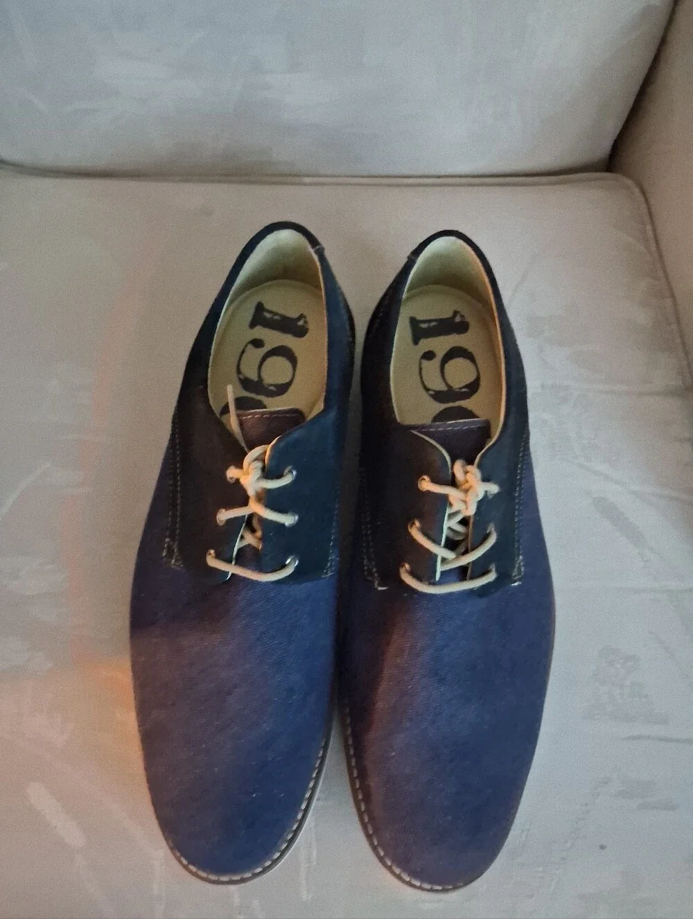 Classic Men's Navy Casual Derby Shoes - Unbranded